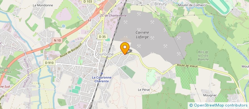 localisation de l'entreprise CHARENTE TOITURE  LA COURONNE