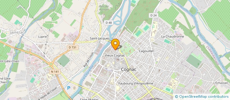 localisation de l'entreprise CHARENTES POLYESTER à COGNAC