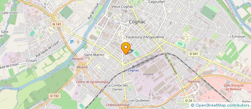 localisation de l'entreprise CHARENTES SERVICES AUX PARTICULIERS à COGNAC