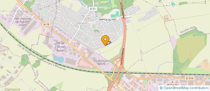 localisation de l'entreprise CHARES  SERVON