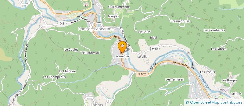 localisation de l'entreprise CHAREYRE ET FILS à PONT-DE-LABEAUME