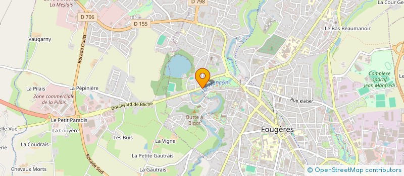 localisation de l'entreprise CHARIL FRERES  FOUGERES