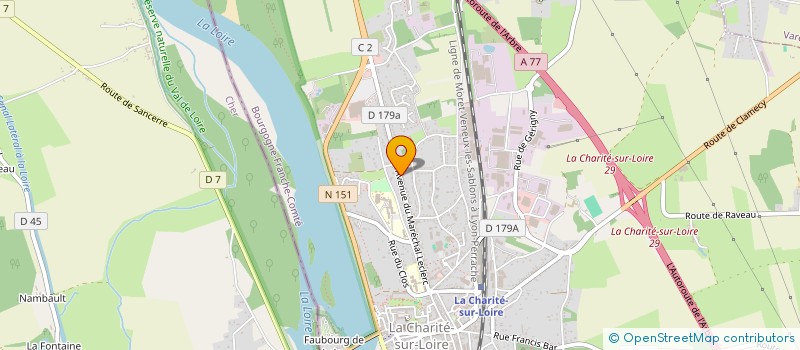localisation de l'entreprise CHARITE BAZAR à LA CHARITE-SUR-LOIRE