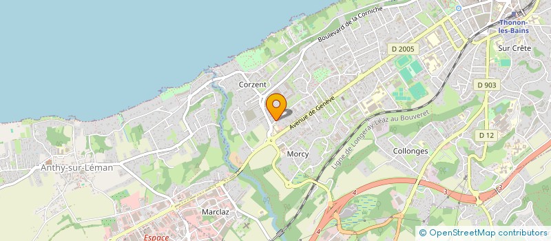 localisation de l'entreprise CHARLAIMEE à THONON-LES-BAINS