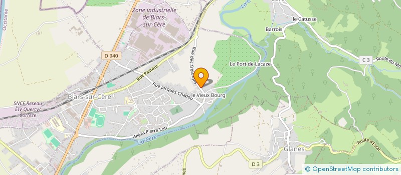 localisation de l'entreprise CHARLAT TP  BIARS-SUR-CERE