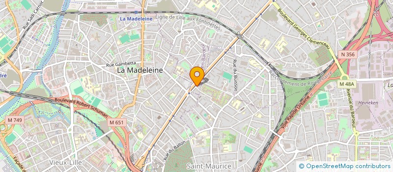 localisation de l'entreprise CHARLAU à MARCQ-EN-BARŒUL