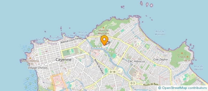 localisation de l'entreprise CHARLEC INVESTISSEMENT  CAYENNE