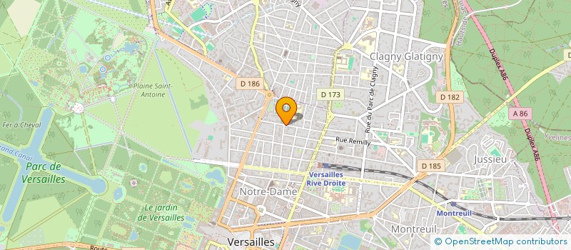 localisation de l'entreprise CHARLEMAGNE à VERSAILLES