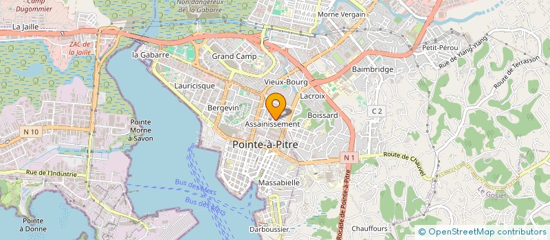 localisation de l'entreprise CHARLEMAGNE IMMOBILIERS  POINTE A PITRE