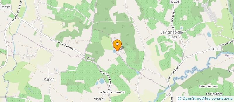 localisation de l'entreprise CHARLES A BOUTIER  SAVIGNAC-DE-DURAS