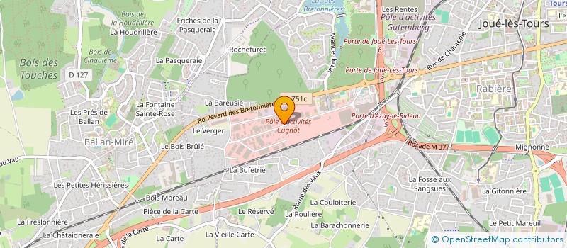 localisation de l'entreprise CHARLES ANDRE SA à JOUE-LES-TOURS