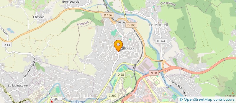 localisation de l'entreprise CHARLES-BEAUNE  CHADRAC