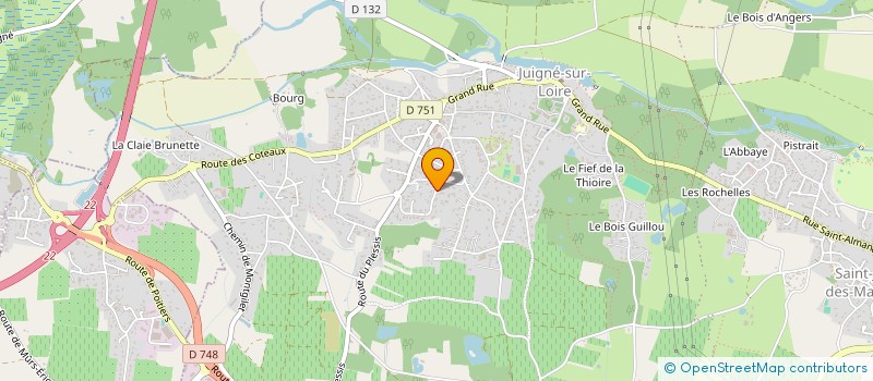 localisation de l'entreprise CHARLES CROZAT FINANCES à LES GARENNES SUR LOIRE