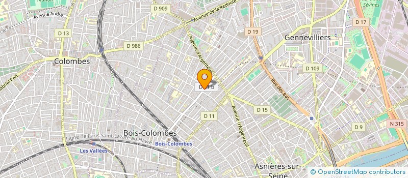 localisation de l'entreprise CHARLES DAVID NETTOYAGE à BOIS-COLOMBES