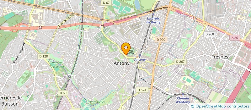 localisation de l'entreprise CHARLES EDOUARD PONCET S.E.L.A.S AVOCAT AU CAPITAL DE 20.000 EUROS à ANTONY
