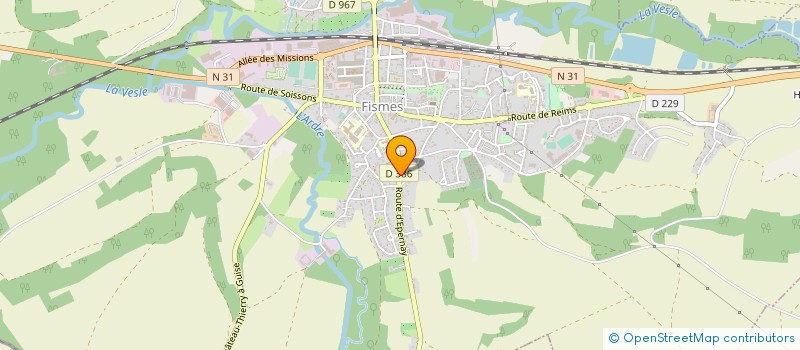 localisation de l'entreprise CHARLES MADELAINE  FISMES