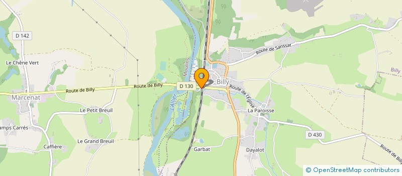 localisation de l'entreprise CHARLES RECHAUSSAT  BILLY