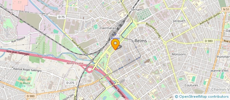 localisation de l'entreprise CHARLIER ELEC' à REIMS