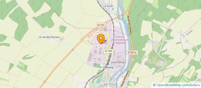 localisation de l'entreprise CHARLOIS PREMIUM LOGISTIQUE à CLAMECY
