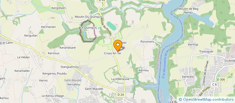 localisation de l'entreprise CHARLOT-MOELAN  CLOHARS-CARNOET