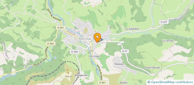 localisation de l'entreprise CHARLOTTE CALMETTES CONCEPT  MARCILLAC-VALLON