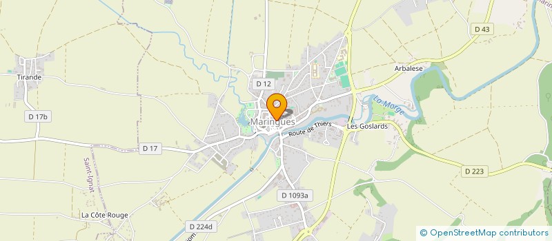 localisation de l'entreprise CHARLOTTE CHALAFRE HERROU,VINCENT HUOT, NOTAIRES,ASSOCIES D'UNE S.C.P. TITULAIRE D'UN OFFICE NOTARIAL  MARINGUES