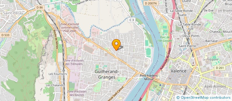 localisation de l'entreprise CHARLOTTE & JOSEPH à GUILHERAND-GRANGES