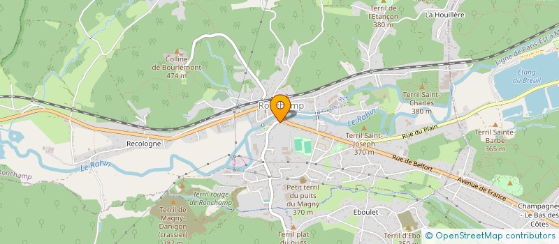 localisation de l'entreprise CHARLOTTINE  RONCHAMP