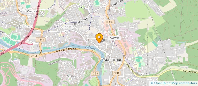 localisation de l'entreprise CHARLOU  AUDINCOURT