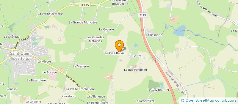 localisation de l'entreprise CHARLY HAMEAU TEAM  SAINT-OUEN-DES-TOITS