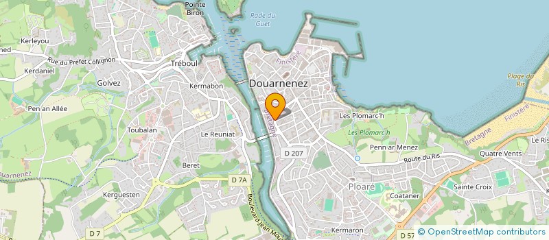 localisation de l'entreprise CHARLY MOUSTACHE à DOUARNENEZ