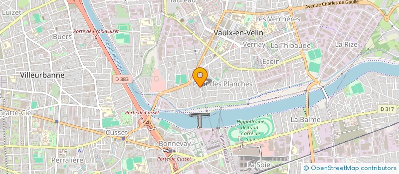 localisation de l'entreprise CHARLY T P à VAULX-EN-VELIN