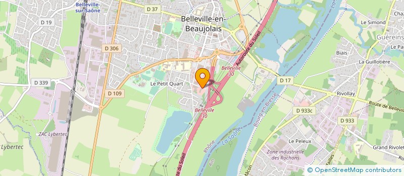 localisation de l'entreprise CHARME HOTEL EN BEAUJOLAIS  BELLEVILLE-EN-BEAUJOLAIS