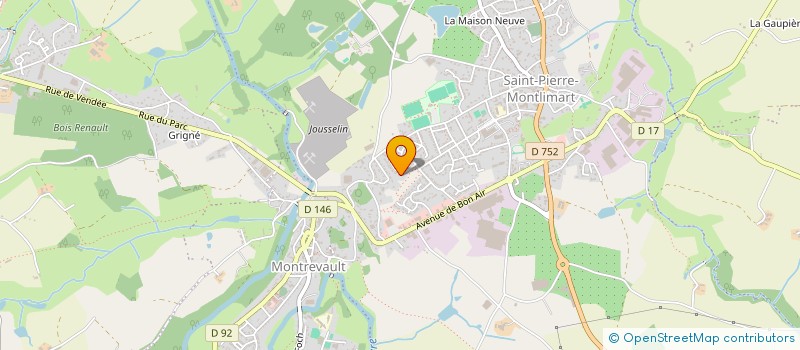 localisation de l'entreprise CHARMES & CO à MONTREVAULT-SUR-EVRE