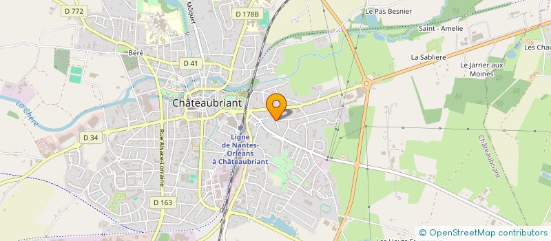 localisation de l'entreprise CHARMINOE  CHATEAUBRIANT