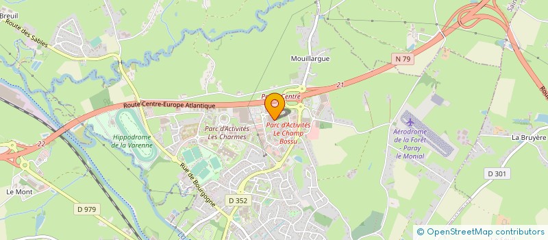 localisation de l'entreprise CHAROLLAIS VIANDES  PARAY LE MONIAL