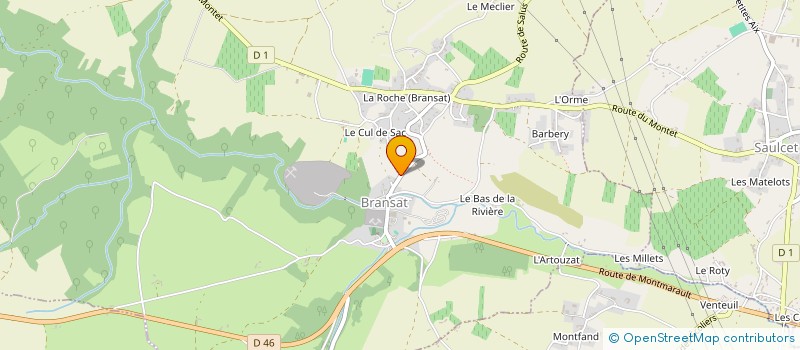 localisation de l'entreprise CHAROX à BRANSAT