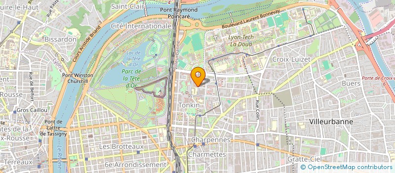 localisation de l'entreprise CHARPENNES TONKIN TIGERS RUGBY LEAGUE à VILLEURBANNE