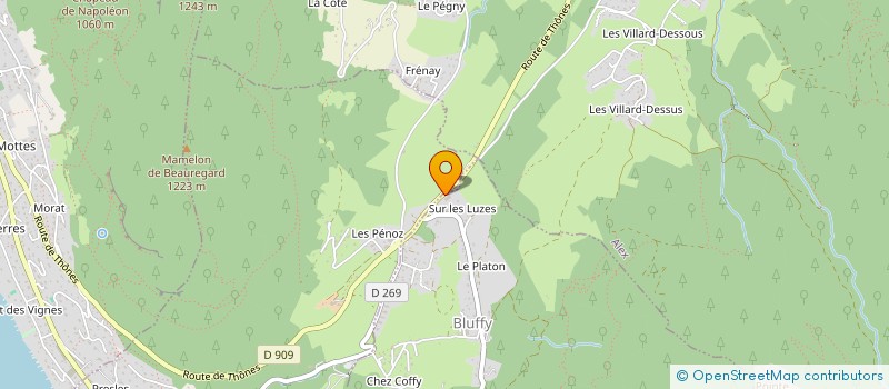 localisation de l'entreprise CHARPENTE BOIS HABITAT  BLUFFY