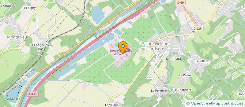 localisation de l'entreprise CHARPENTE BOIS MONTAGNE VALLEES à SAINTE-HELENE-SUR-ISERE