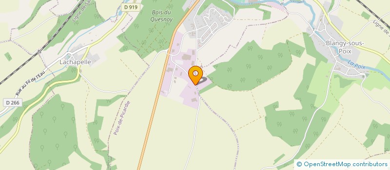 localisation de l'entreprise CHARPENTE CONCEPT BOIS EVOISSONS à POIX-DE-PICARDIE