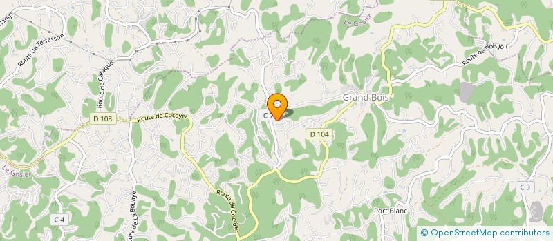 localisation de l'entreprise CHARPENTE CONSTRUCTION ET FILS  LE GOSIER