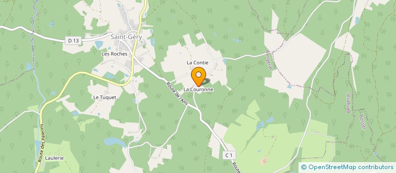 localisation de l'entreprise CHARPENTE COUVERTURE ARRETCHE  SAINT-GERY