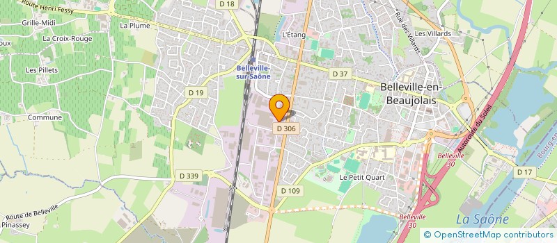 localisation de l'entreprise CHARPENTE COUVERTURE BEAUJOLAISE CCB  BELLEVILLE-EN-BEAUJOLAIS