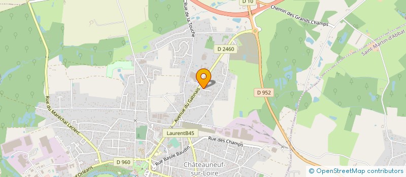localisation de l'entreprise CHARPENTE COUVERTURE CASTELNEUVIENNE à CHATEAUNEUF-SUR-LOIRE
