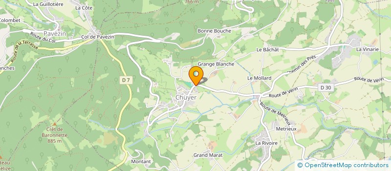 localisation de l'entreprise CHARPENTE-COUVERTURE CHAVAS à CHUYER