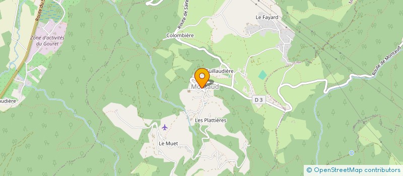 localisation de l'entreprise CHARPENTE COUVERTURE DU GRESIVAUDAN  MONTAUD