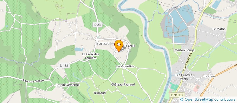 localisation de l'entreprise CHARPENTE COUVERTURE DU SUD OUEST à BONZAC