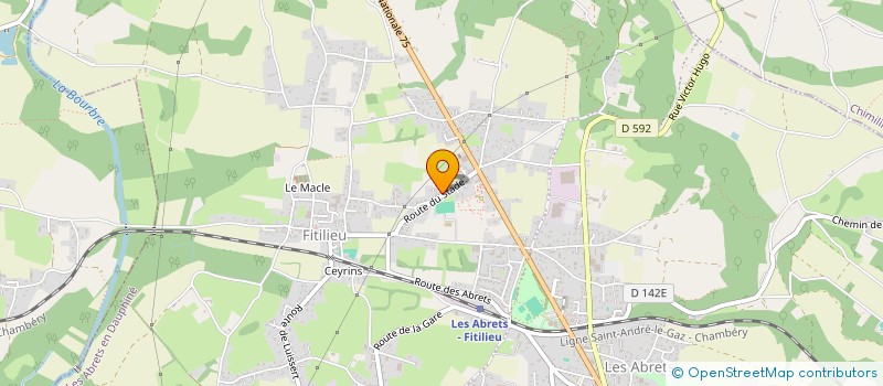 localisation de l'entreprise CHARPENTE COUVERTURE ETANCHEITE SEMANAZ à LES ABRETS-EN-DAUPHINE