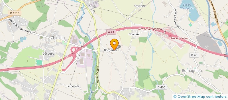 localisation de l'entreprise CHARPENTE COUVERTURE GUY TRILLAT SARL  ROMAGNIEU